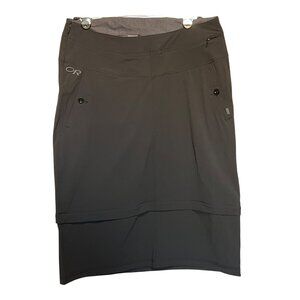 Outdoor Research Black Convertible Skirt With Zip-Off Lower Panel Womens Size 8